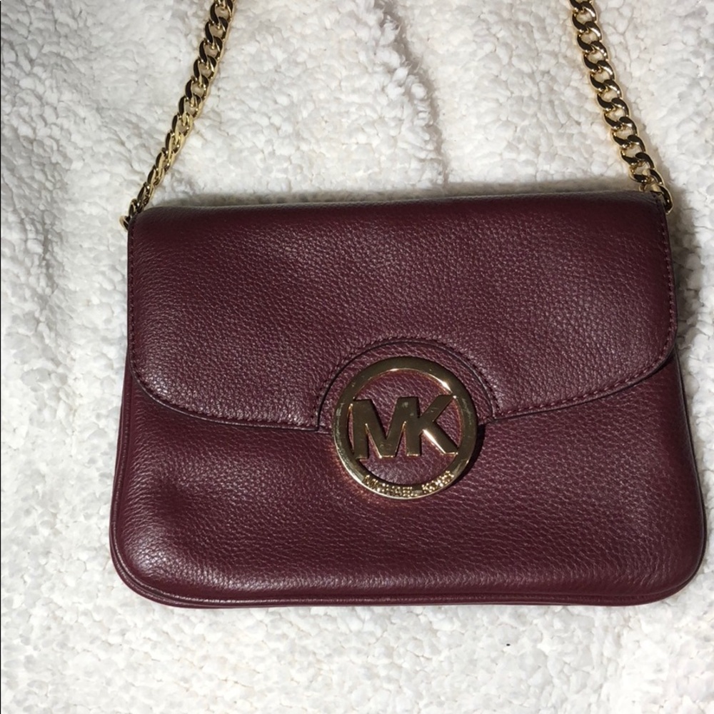 Michael Kors Burgundy Cross-Body Bag